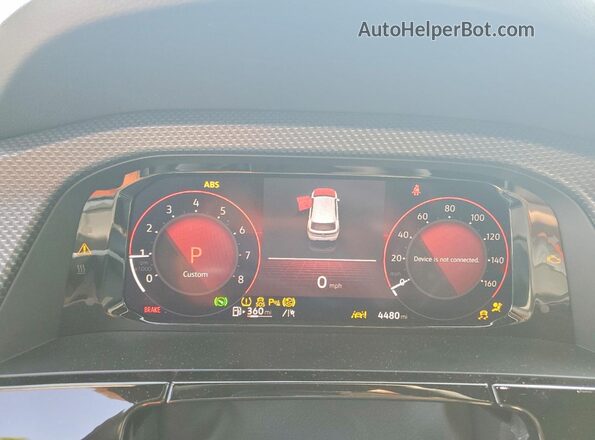 1V2AC2CA8TC225134 2026 VOLKSWAGEN ATLAS Black Вид щитка приладів