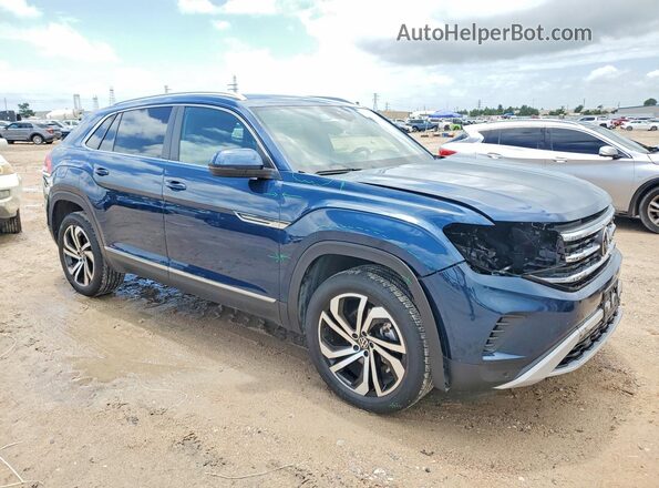 1V2BE2CA3PC216135 2023 VOLKSWAGEN ATLAS Синий Передняя правая четверть