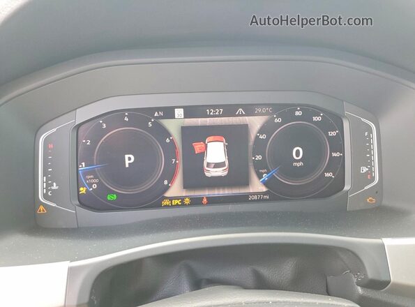 1V2BE2CA3PC216135 2023 VOLKSWAGEN ATLAS Синий Вид щитка приборов