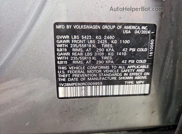 1V2BMPE80RC009859 2024 VOLKSWAGEN ID.4 Black Вид підкапотного простору