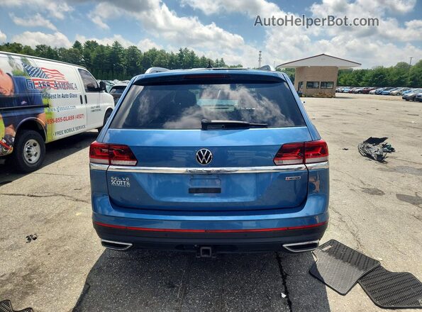 1V2BR2CA5MC501256 2021 VOLKSWAGEN ATLAS Blue Հետևի տեսք