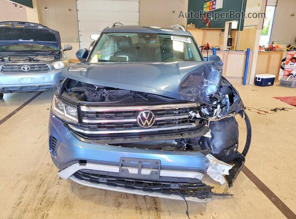 1V2BR2CA5MC501256 2021 VOLKSWAGEN ATLAS Blue Դիմացի տեսք