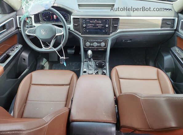 1V2BR2CA6MC559103 2021 VOLKSWAGEN ATLAS Green წინა პანელის ხედი