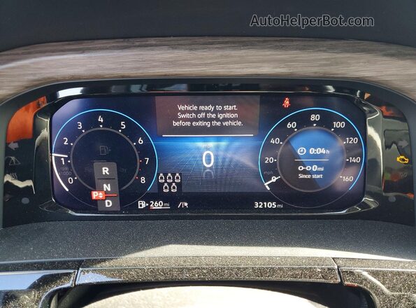 1V2BR2CA7RC506921 2024 VOLKSWAGEN ATLAS Gray Вид щитка приладів
