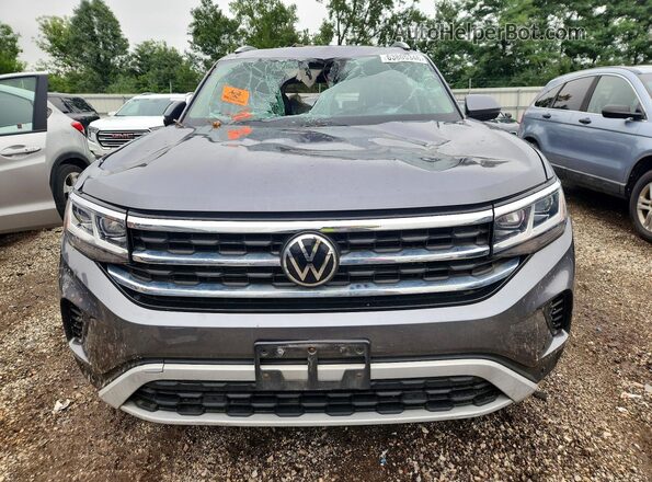 1V2BR2CA8MC520495 2021 VOLKSWAGEN ATLAS Gray Դիմացի տեսք