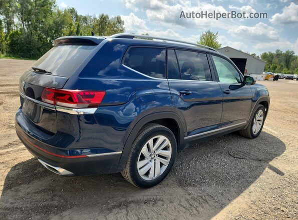 1V2BR2CA8MC577103 2021 VOLKSWAGEN ATLAS Синий Задняя правая четверть