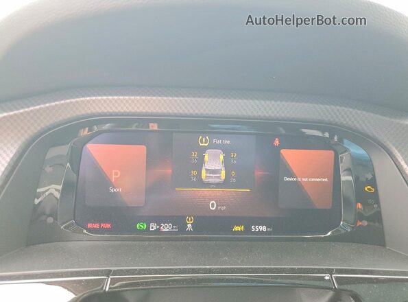 1V2CR2CA3SC522432 2025 VOLKSWAGEN ATLAS White Вид щитка приладів