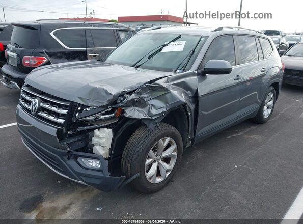1V2CR2CA5JC525802 2018 VOLKSWAGEN ATLAS Gray Vista tres cuartos delantera izquierda