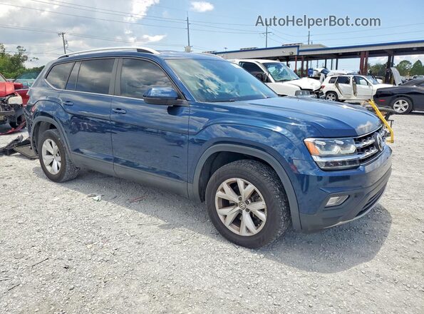 1V2CR2CA8JC545400 2018 VOLKSWAGEN ATLAS Синий Передняя правая четверть