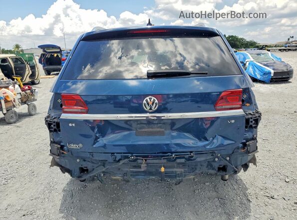 1V2CR2CA8JC545400 2018 VOLKSWAGEN ATLAS Синий Вид сзади