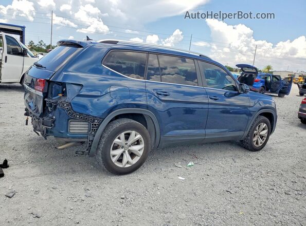 1V2CR2CA8JC545400 2018 VOLKSWAGEN ATLAS Синий Задняя правая четверть