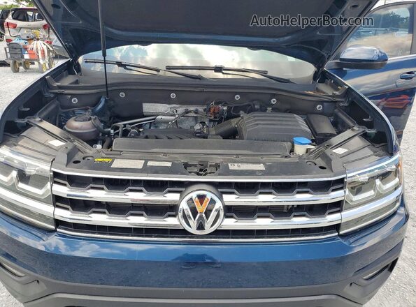 1V2CR2CA8JC545400 2018 VOLKSWAGEN ATLAS Синий Вид подкапотного пространства