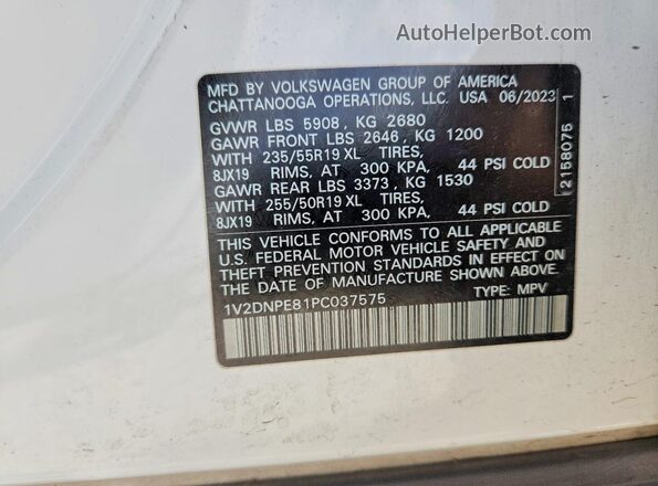 1V2DNPE81PC037575 2023 VOLKSWAGEN ID.4 Белый Вид подкапотного пространства