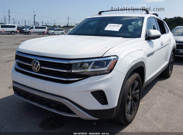 1V2EE2CA0MC210298 2021 VOLKSWAGEN ATLAS Белый Передняя левая четверть