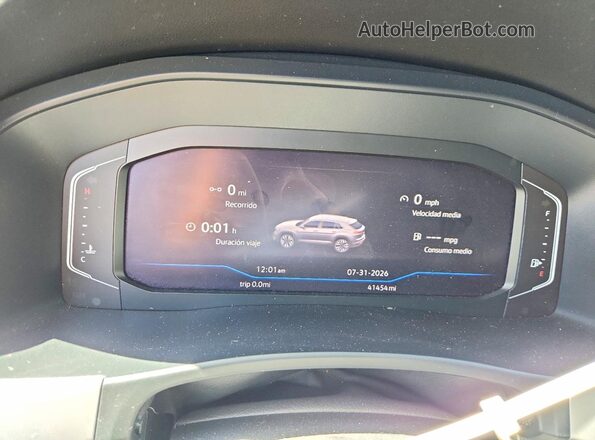 1V2EE2CA6MC228577 2021 VOLKSWAGEN ATLAS White Вид щитка приладів