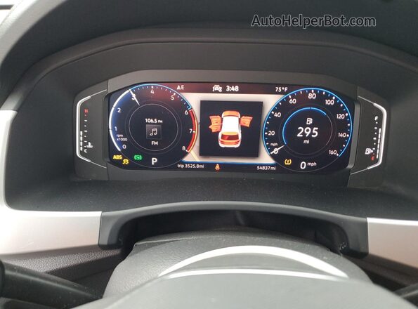 1V2EE2CA9MC209828 2021 VOLKSWAGEN ATLAS White Vista del cuadro de instrumentos