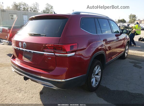 1V2ER2CA0JC515199 2018 VOLKSWAGEN ATLAS Red Trasero derecho