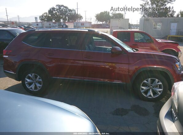 1V2ER2CA0JC515199 2018 VOLKSWAGEN ATLAS Red Vista interior trasera