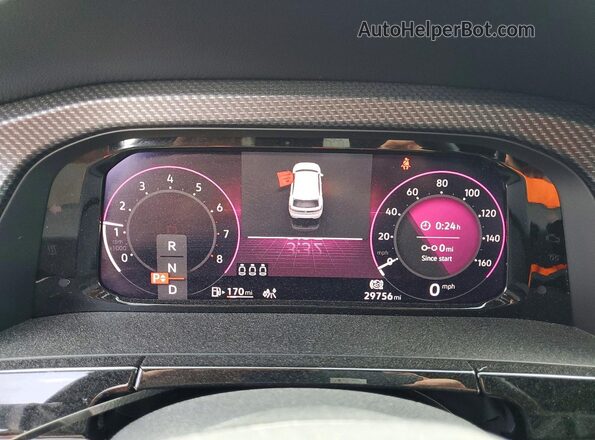 1V2FE2CAXRC208375 2024 VOLKSWAGEN ATLAS Red Instrument cluster view