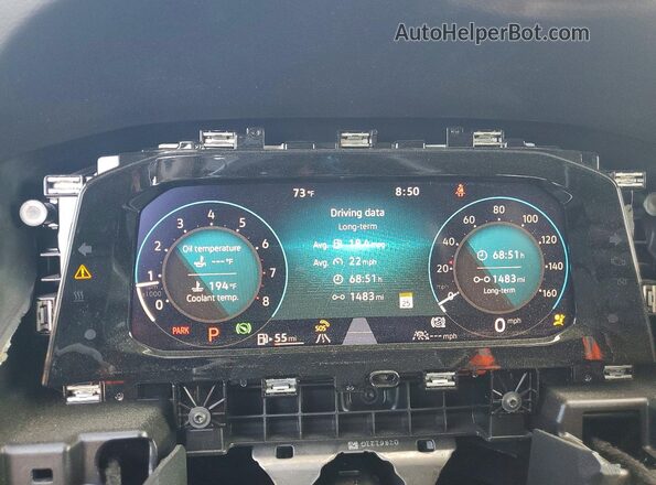 1V2FR2CA1RC524820 2024 VOLKSWAGEN ATLAS Silver Widok zestawu wskaźników