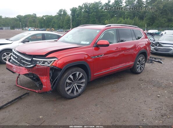 1V2FR2CA2MC604569 2021 VOLKSWAGEN ATLAS Red Передня ліва чверть
