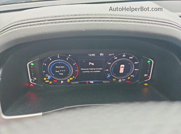 1V2FR2CA4PC533654 2023 VOLKSWAGEN ATLAS Blue Widok zestawu wskaźników