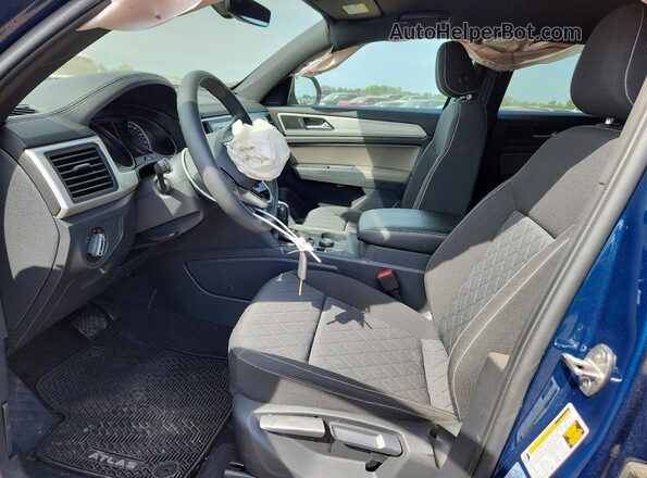 1V2GC2CA7MC227291 2021 VOLKSWAGEN ATLAS Blue Widok wnętrza z przodu