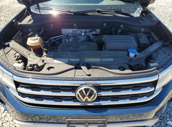 1V2GC2CA8MC208779 2021 VOLKSWAGEN ATLAS Blue Engine compartment view