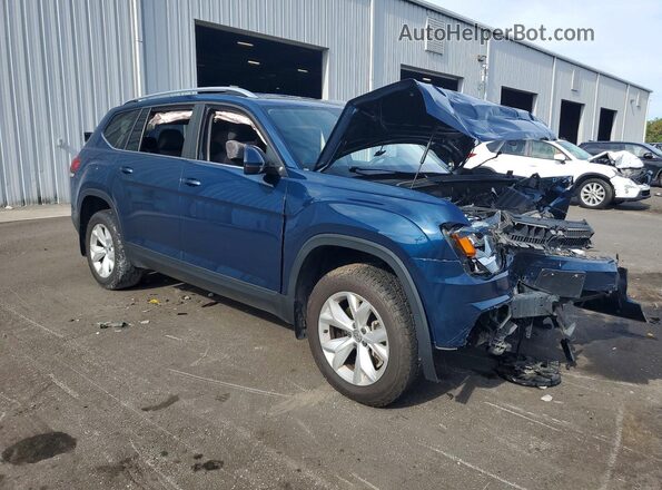 1V2GR2CA9KC596715 2019 VOLKSWAGEN ATLAS Blue Delantero derecho
