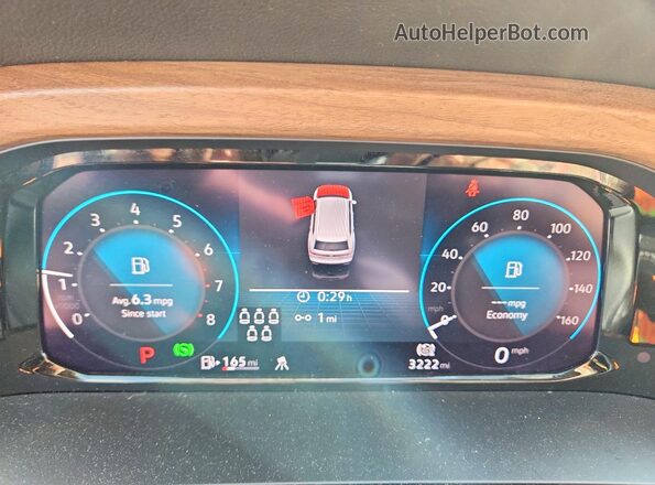 1V2HN2CA7TC580885 2026 VOLKSWAGEN ATLAS Blue Widok zestawu wskaźników