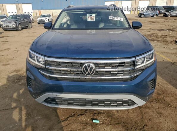 1V2HR2CA2MC553258 2021 VOLKSWAGEN ATLAS Blue Front view