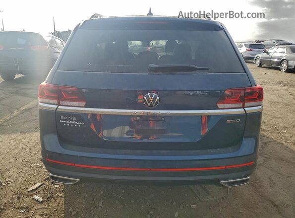 1V2HR2CA2MC553258 2021 VOLKSWAGEN ATLAS Blue Rear view