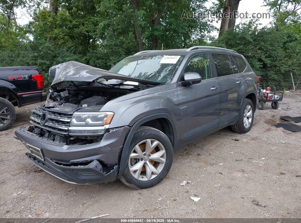 1V2HR2CA3JC503335 2018 VOLKSWAGEN ATLAS Gray წინა მარცხენა ხედი სამი მეოთხედიდან