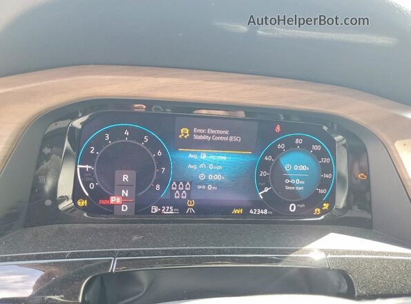 1V2HR2CA4RC619199 2024 VOLKSWAGEN ATLAS Gray Instrument cluster view