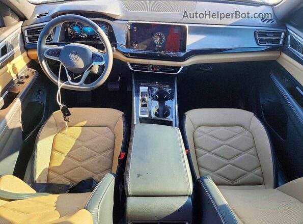 1V2JE2CA0RC205575 2024 VOLKSWAGEN ATLAS White Widok deski rozdzielczej