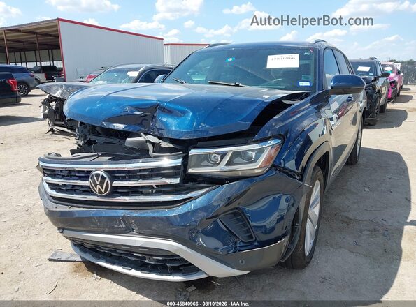 1V2JE2CA4MC229029 2021 VOLKSWAGEN ATLAS Blue Vista tres cuartos delantera izquierda