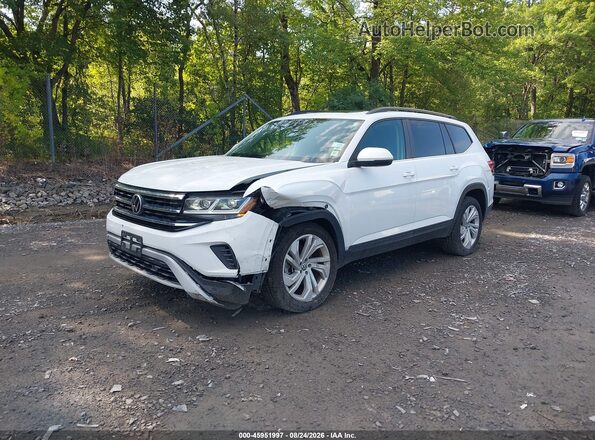 1V2JP2CA2MC549752 2021 VOLKSWAGEN ATLAS White Առջևի ձախ երեք քառորդ տեսարան