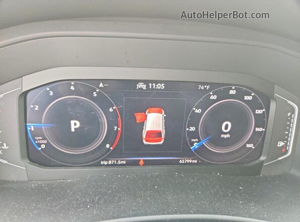 1V2JR2CA2PC553024 2023 VOLKSWAGEN ATLAS Gray Instrument cluster view