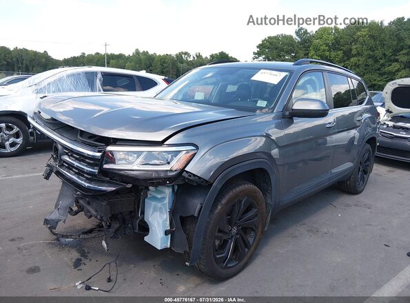 1V2JR2CA5NC536733 2022 VOLKSWAGEN ATLAS Gray Առջևի ձախ երեք քառորդ տեսարան