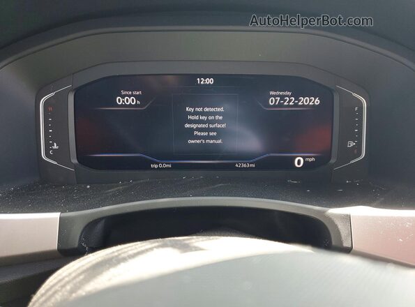 1V2JR2CAXPC534074 2023 VOLKSWAGEN ATLAS Gray ხელსაწყოთა პანელის ხედი