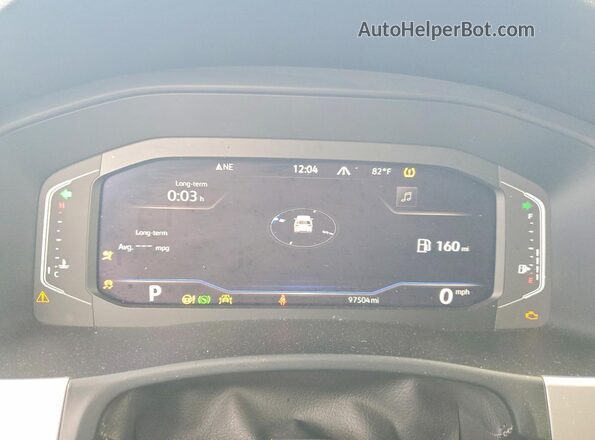 1V2KE2CA7NC224705 2022 VOLKSWAGEN ATLAS Black Widok zestawu wskaźników