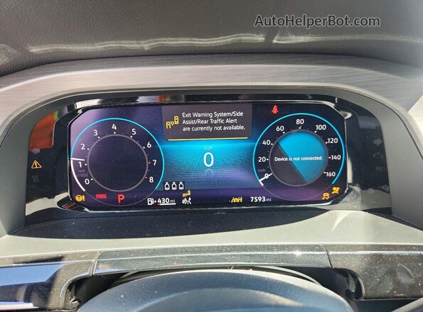 1V2KE2CA9SC221302 2025 VOLKSWAGEN ATLAS Черный Вид щитка приборов