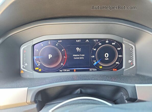 1V2KP2CA5PC509383 2023 VOLKSWAGEN ATLAS Gray Widok zestawu wskaźników