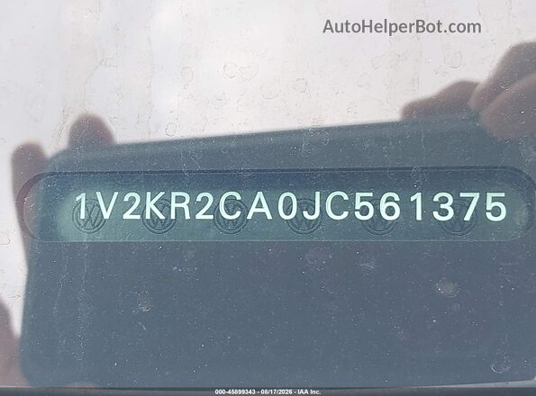 1V2KR2CA0JC561375 2018 VOLKSWAGEN ATLAS White Engine compartment view
