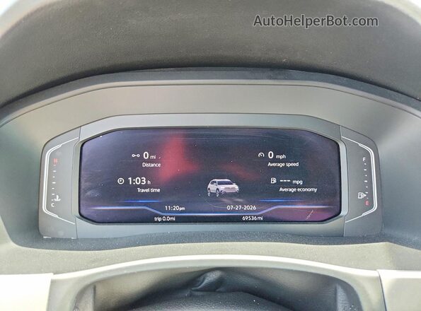 1V2KR2CA5PC520104 2023 VOLKSWAGEN ATLAS Синий Вид щитка приборов