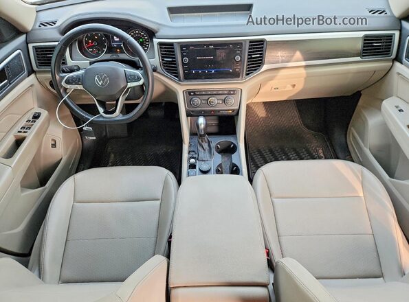 1V2KR2CA8MC555442 2021 VOLKSWAGEN ATLAS White Widok deski rozdzielczej