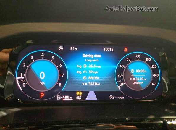 1V2LC2CA0TC225220 2026 VOLKSWAGEN ATLAS Черный Вид щитка приборов