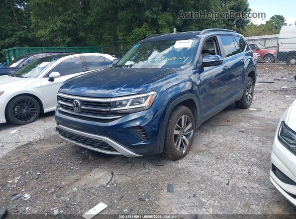 1V2LP2CA2MC528764 2021 VOLKSWAGEN ATLAS Синий Передняя левая четверть