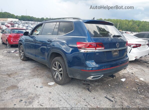 1V2LP2CA2MC528764 2021 VOLKSWAGEN ATLAS Синий Задняя левая четверть