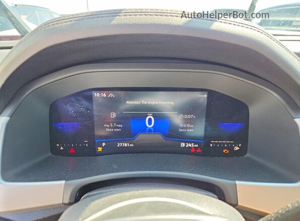 1V2LP2CA9NC540783 2022 VOLKSWAGEN ATLAS Silver Instrument cluster view